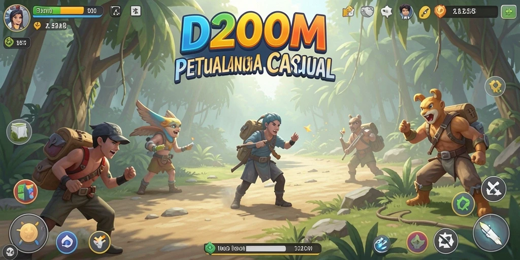 Tampilan gameplay yang seru dan mengasyikkan di D200M.