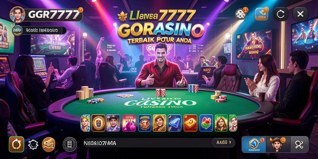 Screenshot gameplay Live Casino GGR7777 yang menarik dan interaktif.