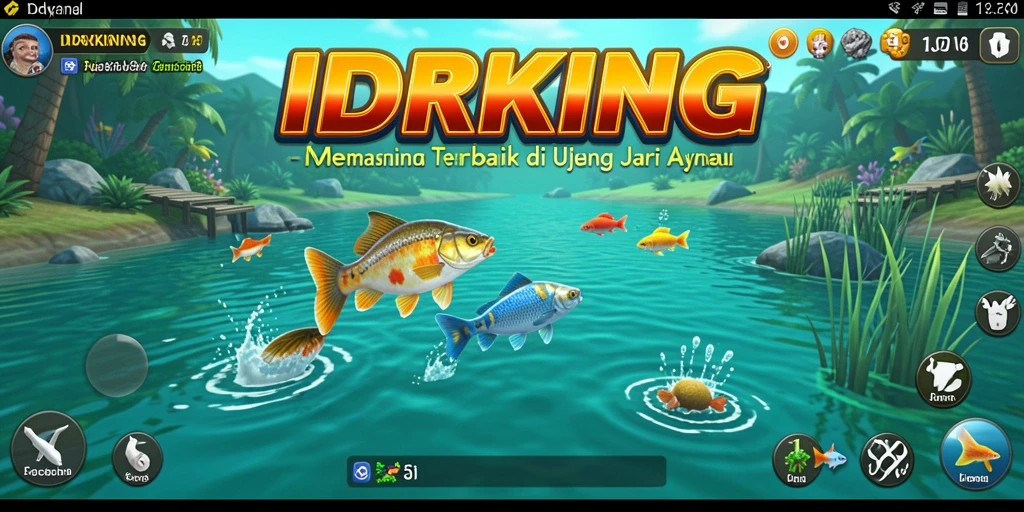 Screenshot gameplay IDRKING menampilkan pengalaman memancing yang mengasyikkan.