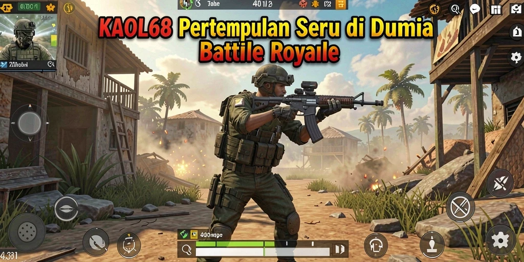 Tampilan screenshot KAOL68 menampilkan aksi pertempuran seru di Battle Royale.