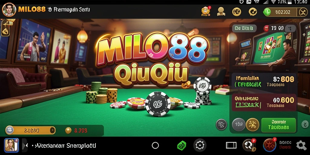 Tampilan gameplay seru dari MILO88 saat bermain QiuQiu.