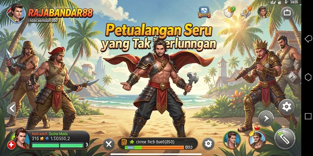 Tampilan gameplay RAJABANDAR88 yang menegangkan dan visual menarik.