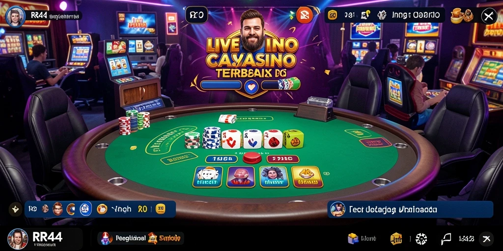Tampilan gameplay Live Casino yang menarik di RR44.