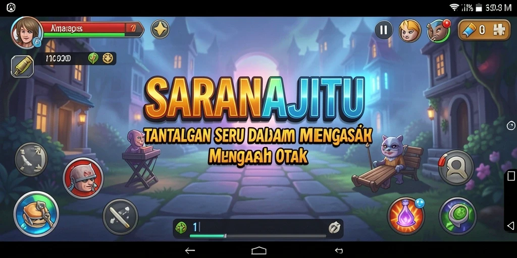 Tampilan gameplay SARANAJITU yang menantang dan menarik.