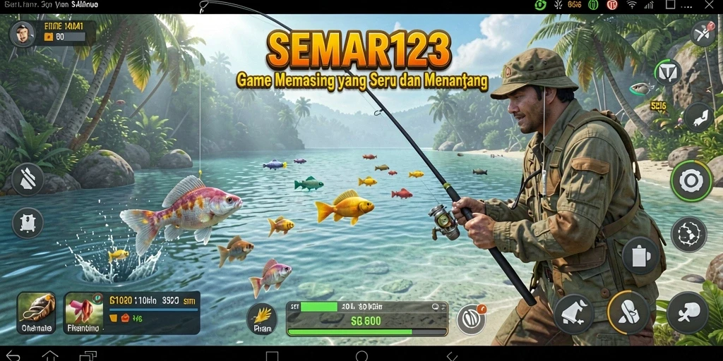 Gameplay SEMAR123 menangkap pengalaman memancing dengan grafis yang luar biasa.