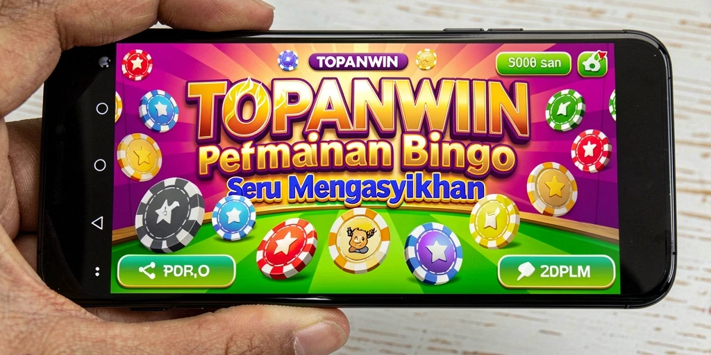 Tampilan grafis menarik dari gameplay Bingo di TOPANWIN.