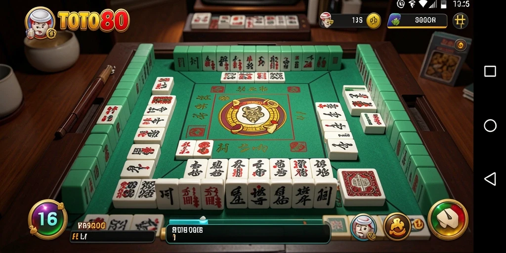 Tangkapan layar menampilkan antarmuka permainan Mahjong yang menarik di TOTO80.